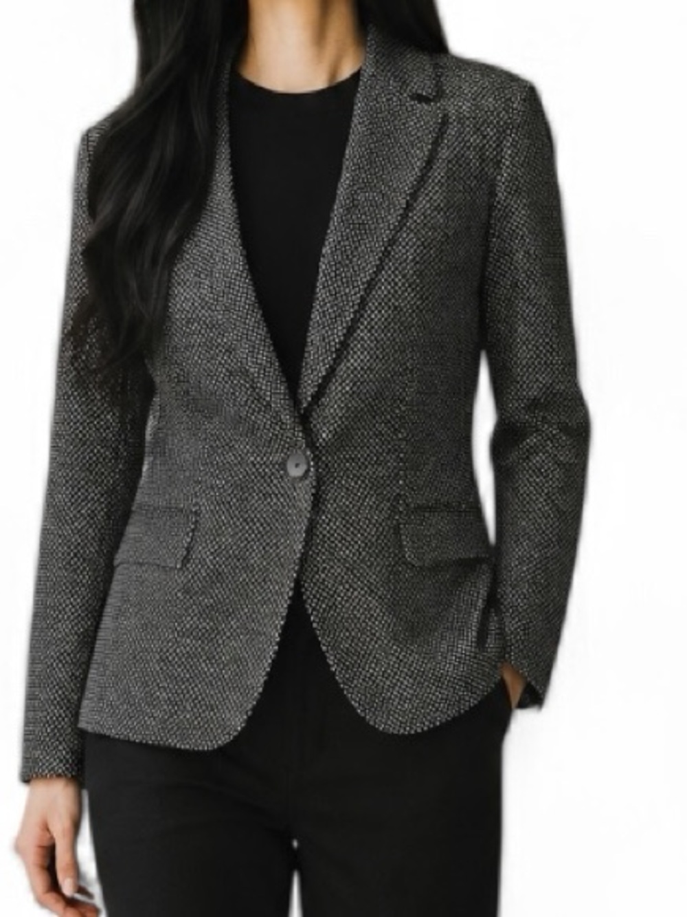 Lane Bryant Tweed Single-Button Blazer Jacket